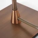 Steinhauer Lampe de table ANCILLA à 1 flamme, langue, avec fonction de commutation, conique E14 IP20, bronze brossé gradable