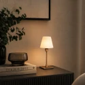 Steinhauer Lampe de table ANCILLA à 1 flamme, langue, avec fonction de commutation, conique E14 IP20, bronze brossé gradable