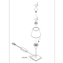 Steinhauer Lampe de table ANCILLA à 1 flamme, langue, avec fonction de commutation, conique E14 IP20, bronze brossé gradable
