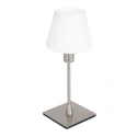 table lamp ANCILLA 1 flame, long, with switching function, conical E14 IP20, steel brushed dimmable