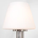 Steinhauer Lampe de table ANCILLA à 1 flamme, langue, avec fonction de commutation, conique E14 IP20, acier brossé gradable