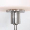 Steinhauer Lampe de table ANCILLA à 1 flamme, langue, avec fonction de commutation, conique E14 IP20, acier brossé gradable