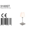 Steinhauer Lampe de table ANCILLA à 1 flamme, langue, avec fonction de commutation, conique E14 IP20, acier brossé gradable