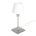 Steinhauer Lampe de table ANCILLA à 1 flamme, langue, avec fonction de commutation, conique E14 IP20, acier brossé gradable