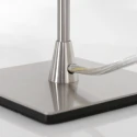 Steinhauer Lampe de table ANCILLA à 1 flamme, langue, avec fonction de commutation, conique E14 IP20, acier brossé gradable