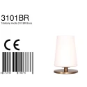 Steinhauer Lampe de table ANCILLA à 1 flamme, court, avec fonction de commutation, conique E27 IP20, bronze brossé gradable