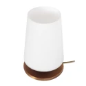 Steinhauer Lampe de table ANCILLA à 1 flamme, court, avec fonction de commutation, conique E27 IP20, bronze brossé gradable