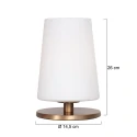 Steinhauer Lampe de table ANCILLA à 1 flamme, court, avec fonction de commutation, conique E27 IP20, bronze brossé gradable