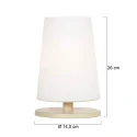 Steinhauer Lampe de table ANCILLA à 1 flamme, petit E27 IP20, crème 