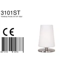 Steinhauer table lamp ANCILLA 1 flame, short, with switching function, conical E27 IP20, steel brushed dimmable
