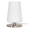Steinhauer table lamp ANCILLA 1 flame, short, with switching function, conical E27 IP20, steel brushed dimmable