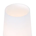 Steinhauer table lamp ANCILLA 1 flame, short, with switching function, conical E27 IP20, steel brushed dimmable