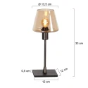 Steinhauer Lampe de table ANCILLA à 1 flamme, grand E14 IP20, cacao 