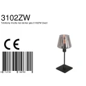 Steinhauer Lampe de table ANCILLA à 1 flamme, avec fonction de commutation, conique E14 IP20, noir mat gradable