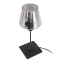 Steinhauer Lampe de table ANCILLA à 1 flamme, avec fonction de commutation, conique E14 IP20, noir mat gradable