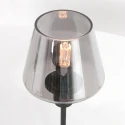 Steinhauer Lampe de table ANCILLA à 1 flamme, avec fonction de commutation, conique E14 IP20, noir mat gradable