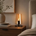 Steinhauer table lamp ANCILLA 1 flame, small E27 IP20, cocoa 