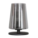 Lampe de table ANCILLA à 1 flamme, court, avec fonction de commutation, conique E27 IP20, noir mat gradable