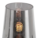 Steinhauer Lampe de table ANCILLA à 1 flamme, court, avec fonction de commutation, conique E27 IP20, noir mat gradable