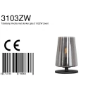 Steinhauer Lampe de table ANCILLA à 1 flamme, court, avec fonction de commutation, conique E27 IP20, noir mat gradable