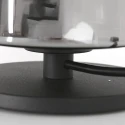 Steinhauer Lampe de table ANCILLA à 1 flamme, court, avec fonction de commutation, conique E27 IP20, noir mat gradable