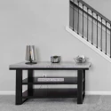 Steinhauer Lampe de table ANCILLA à 1 flamme, court, avec fonction de commutation, conique E27 IP20, noir mat gradable