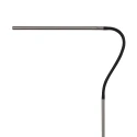 Mexlite floor lamp SERPENT with flex arm, with touch dimmer IP20, steel brushed dimmable