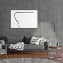 Mexlite floor lamp SERPENT with flex arm, with touch dimmer IP20, steel brushed dimmable