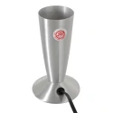 Mexlite Lampe de table VOLCAN avec interrupteur, conique E14 IP20, acier brossé 