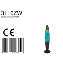 Mexlite Lampe de table VOLCAN avec interrupteur, conique E14 IP20, noir mat 