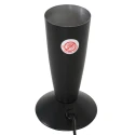 Mexlite Lampe de table VOLCAN avec interrupteur, conique E14 IP20, noir mat 