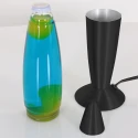 Mexlite Lampe de table VOLCAN avec interrupteur, conique E14 IP20, noir mat 