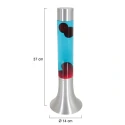 Lampe de table VOLCAN cylindrique, avec interrupteur E14 IP20, acier brossé 