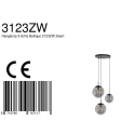 Steinhauer Luminaire à suspension BOLLIQUE 3 flammes, rond E27 IP20, noir mat gradable