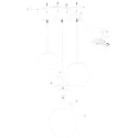 Steinhauer Luminaire à suspension BOLLIQUE 3 flammes, rond E27 IP20, noir mat gradable