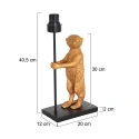 anne light & home Lampe de table ANIMAUX - SURICATE haut, avec interrupteur, sans abat-jour, avec prise de courant E27 IP20, noir mat 