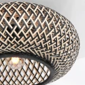 anne light & home Luminaire de plafond MAZE E27 IP20, bambou clair, noir  gradable