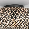 anne light & home Luminaire de plafond MAZE E27 IP20, bambou clair, noir  gradable