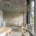 anne light & home Luminaire de plafond MAZE E27 IP20, bambou clair, noir  gradable