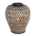 anne light & home table lamp MAZE with switch E27 IP20, bamboo light, black 