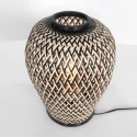 anne light & home table lamp MAZE with switch E27 IP20, bamboo light, black 