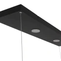 Steinhauer Luminaire à suspension TØR 6 flammes, avec tablette IP20, noir mat gradable