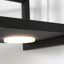 Steinhauer Luminaire à suspension TØR 6 flammes, avec tablette IP20, noir mat gradable