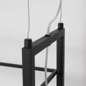 Steinhauer Luminaire à suspension TØR 6 flammes, avec tablette IP20, noir mat gradable