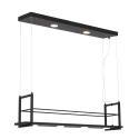 Steinhauer Luminaire à suspension TØR 6 flammes, avec tablette IP20, noir mat gradable