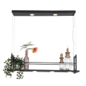 Steinhauer Luminaire à suspension TØR 6 flammes, avec tablette IP20, noir mat gradable