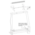 Steinhauer Luminaire à suspension TØR 6 flammes, avec tablette IP20, noir mat gradable
