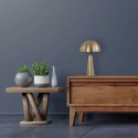 Steinhauer Lampe de table PIMPERNEL Bas, rond, avec interrupteur, avec prise de courant, conique E27 IP20, bronze 