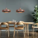 anne light & home Luminaire à suspension FLINTER à 1 flamme E27 IP20, bois gradable