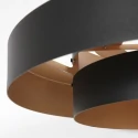 anne light & home pendant luminaire FLINTER 1 flame, cylindrical, direct / indirect E27 IP20, black matt dimmable